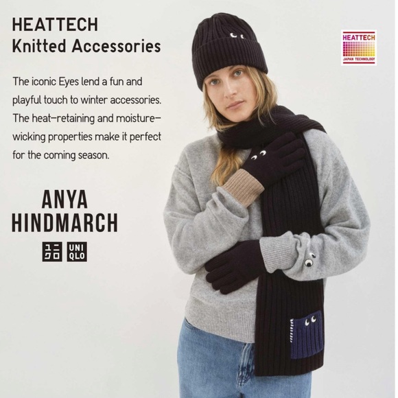 [NEW] ANYA HINDMARCH x UNIQLO LIMITED EDITION HEATTECH KNITTED STOLE 🧣 - Picture 4 of 5